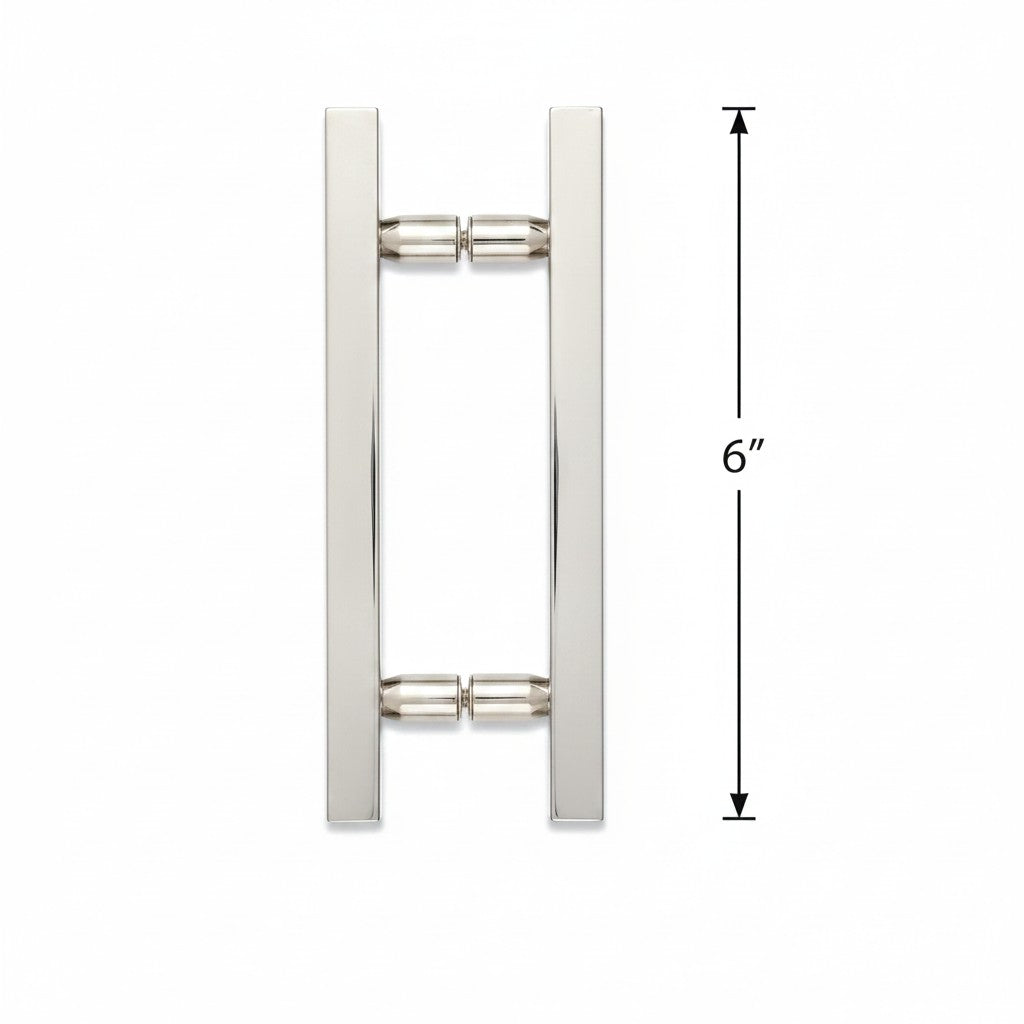 (SLH6X6) 6" SQUARE LADDER PULL SHOWER DOOR HANDLE - 10" OVERALL