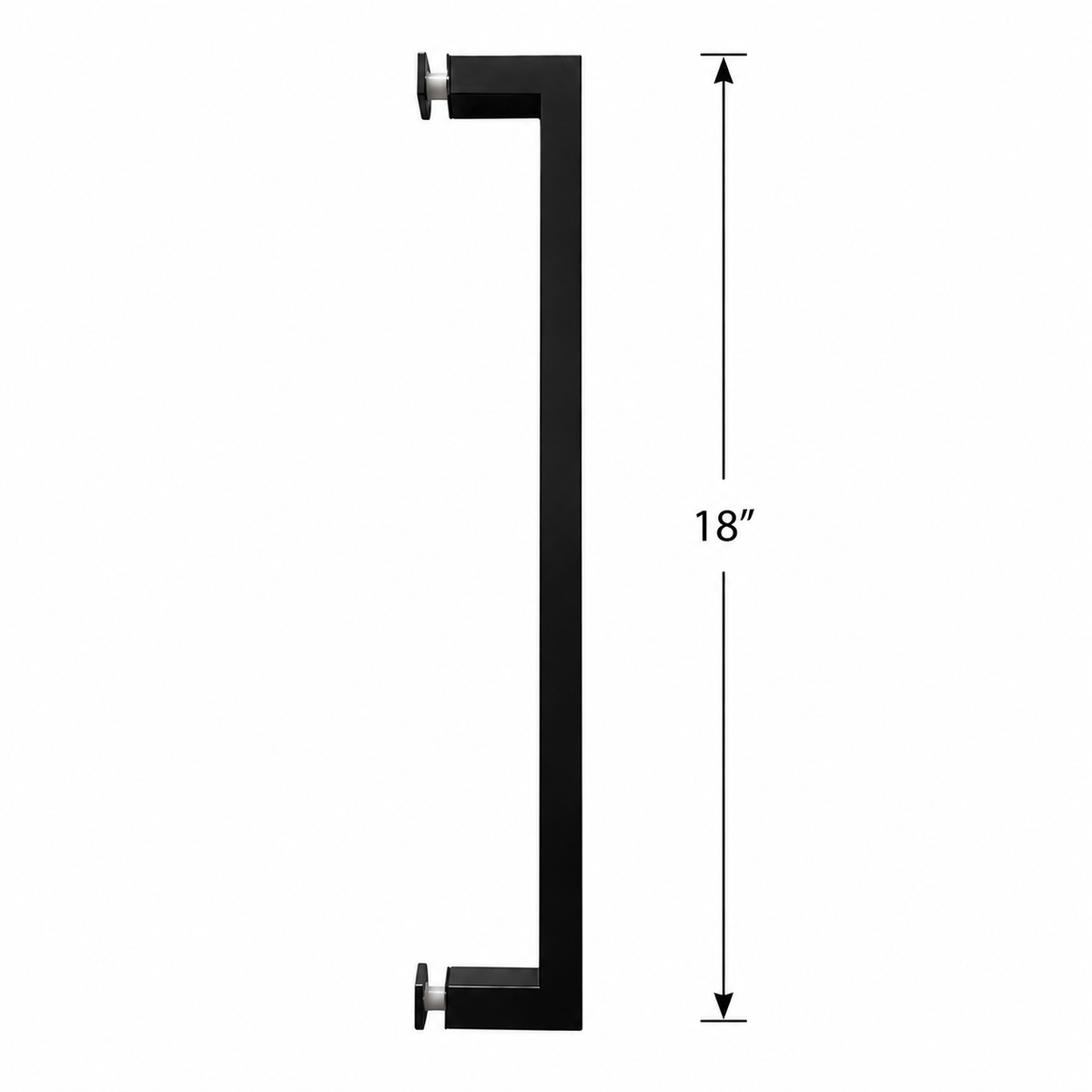 (TS18) SINGLE SIDE TOWEL BAR/HANDLE 18" - SQUARE