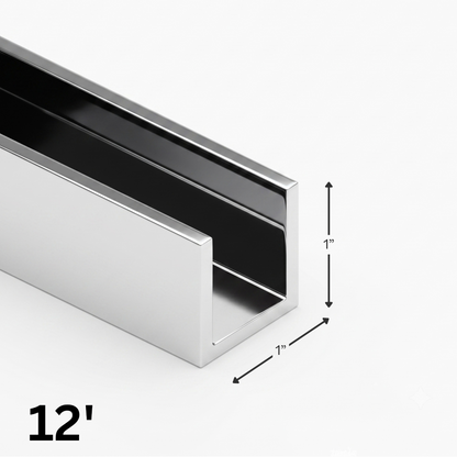 (CC1X1) COMMERCIAL U CHANNEL- 1"X1" (144")
