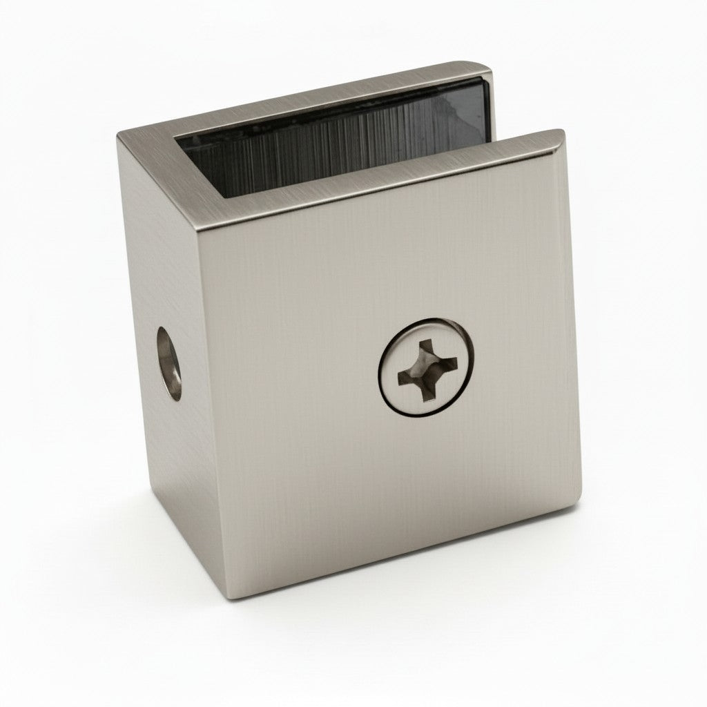 (FA10) GLASS SHELF CLAMP-SQUARE-SINGLE HOLE