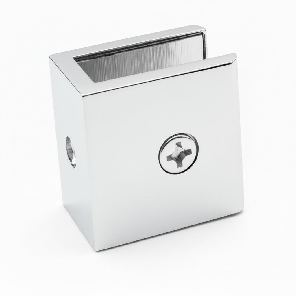 (FA10) GLASS SHELF CLAMP-SQUARE-SINGLE HOLE