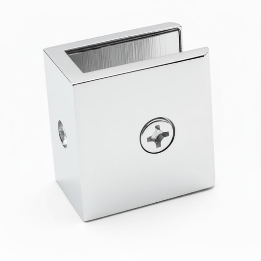(FA10) GLASS SHELF CLAMP-SQUARE-SINGLE HOLE