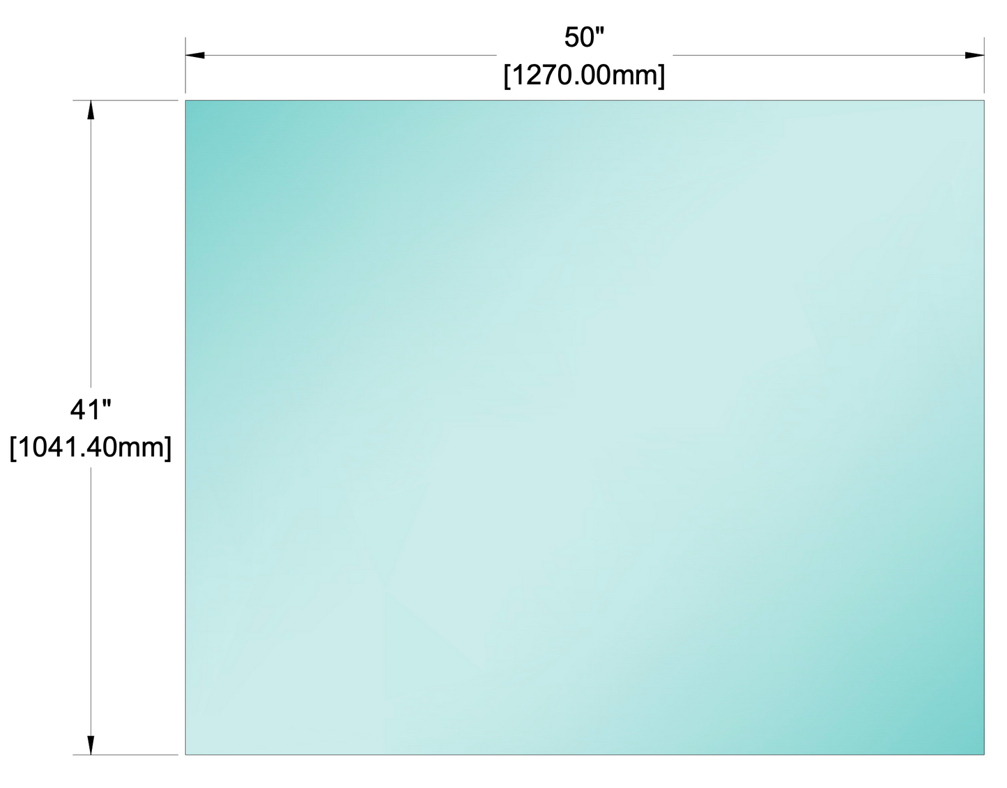 Glass Panel - 1/2" (12mm) Railing Glass Panel - 41" Height (ALL SIZES)