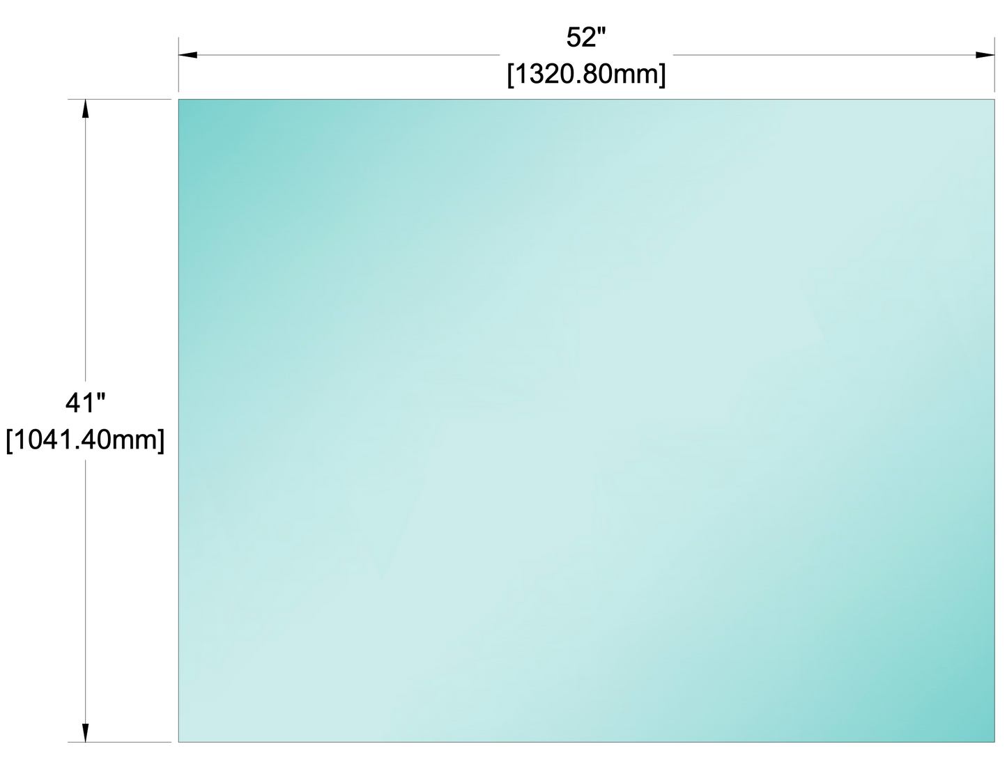 Glass Panel - 1/2" (12mm) Railing Glass Panel - 41" Height (ALL SIZES)