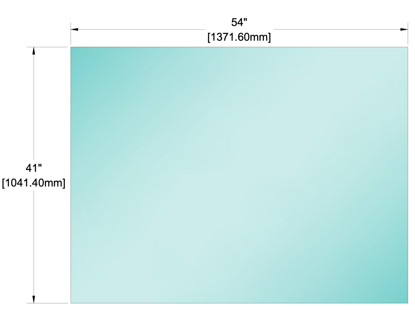 Glass Panel - 1/2" (12mm) Railing Glass Panel - 41" Height (ALL SIZES)