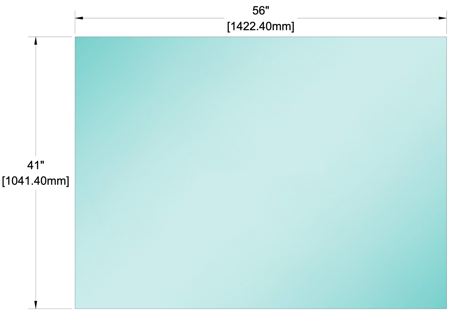 Glass Panel - 1/2" (12mm) Railing Glass Panel - 41" Height (ALL SIZES)