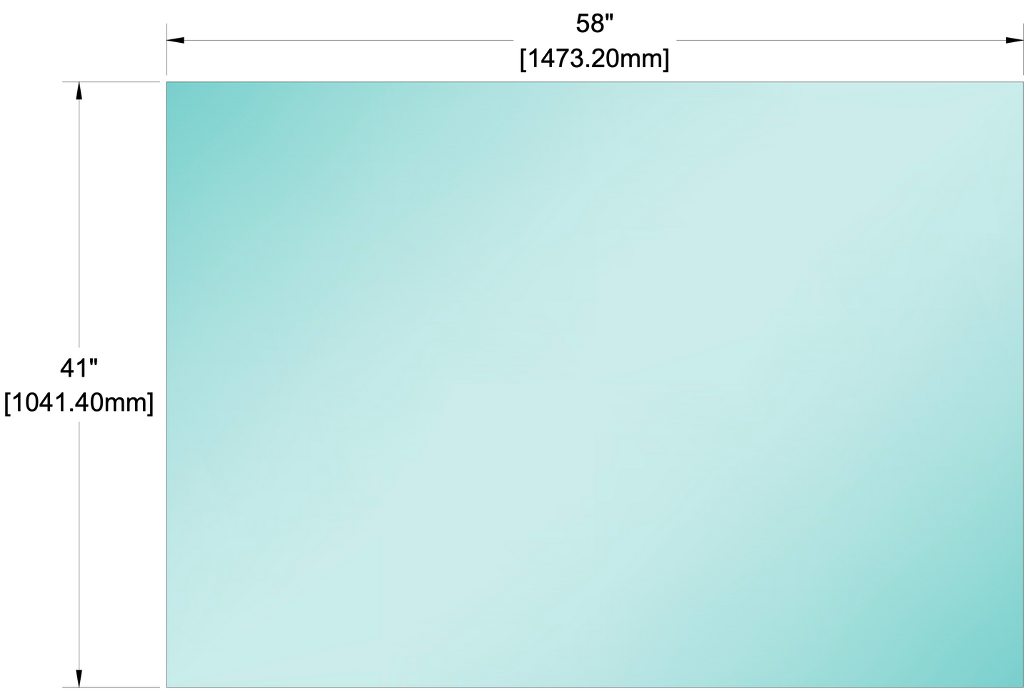 Glass Panel - 1/2" (12mm) Railing Glass Panel - 41" Height (ALL SIZES)