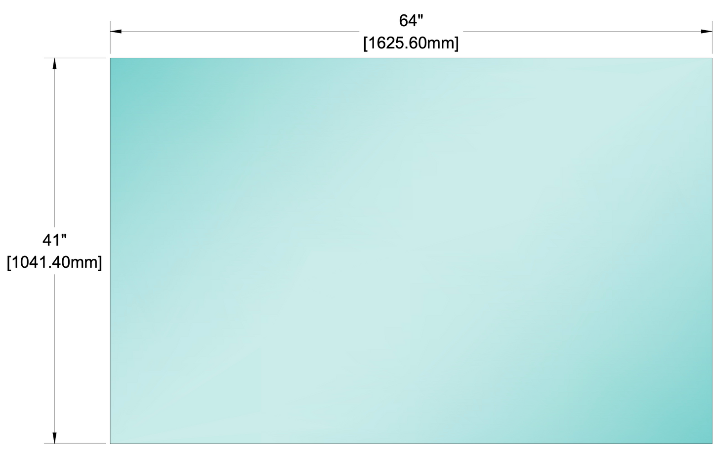 Glass Panel - 1/2" (12mm) Railing Glass Panel - 41" Height (ALL SIZES)