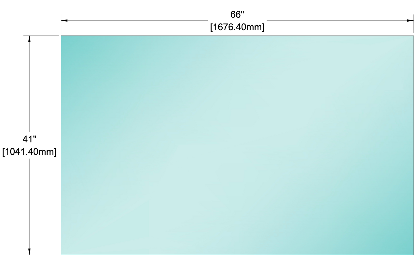 Glass Panel - 1/2" (12mm) Railing Glass Panel - 41" Height (ALL SIZES)