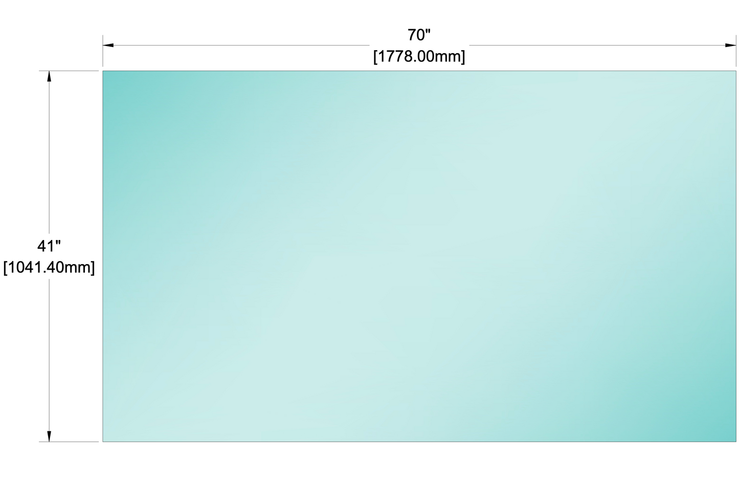 Glass Panel - 1/2" (12mm) Railing Glass Panel - 41" Height (ALL SIZES)