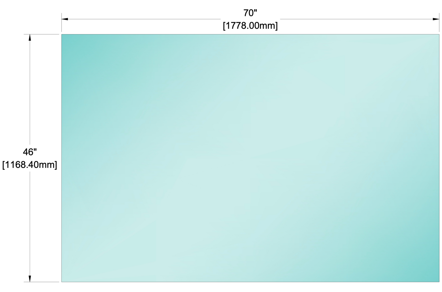 Glass Panel - 1/2" (12mm) Railing Glass Panel - 46" Height (ALL SIZES)