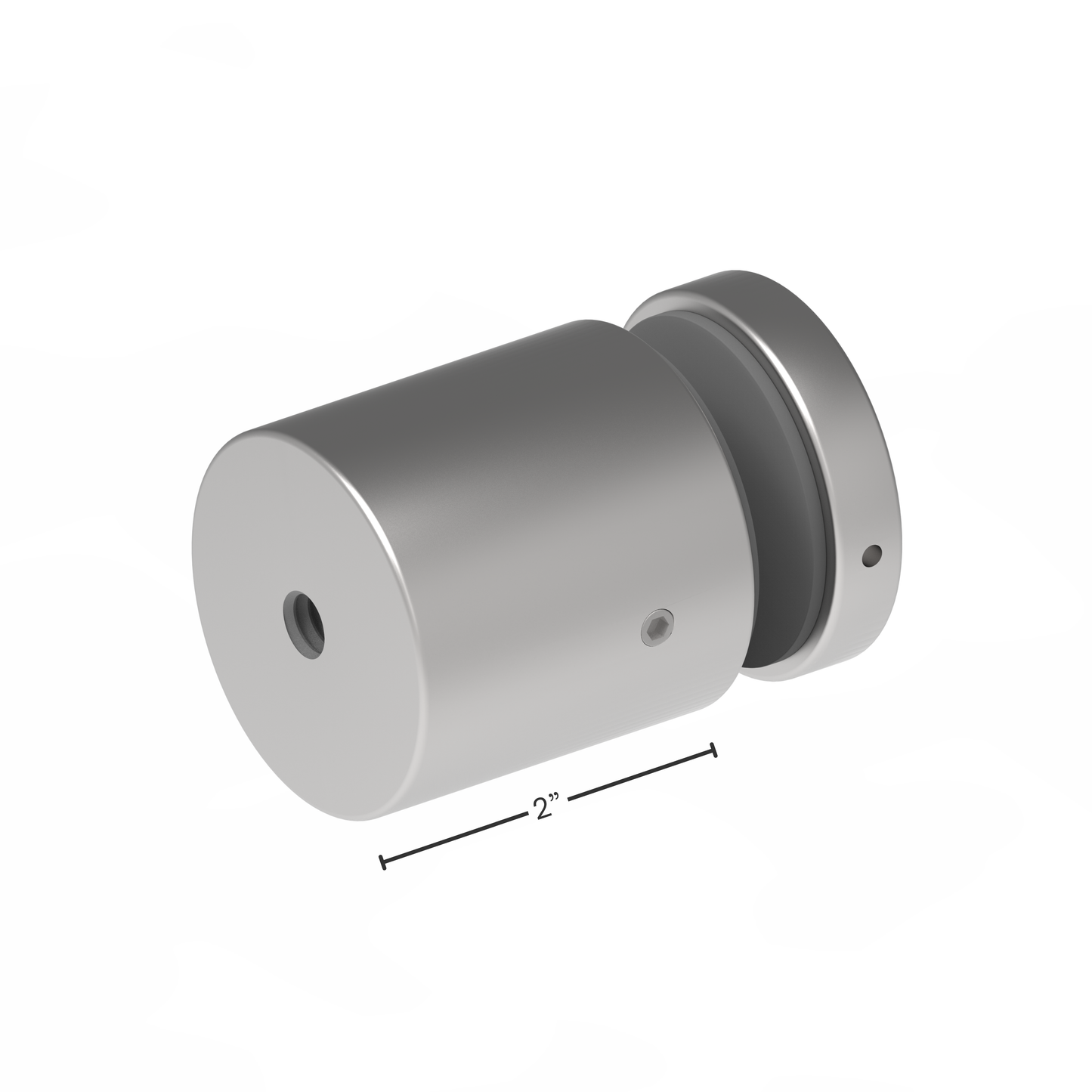 (S0502) 2"X2" SOLID STANDOFF-BASE & CAP
