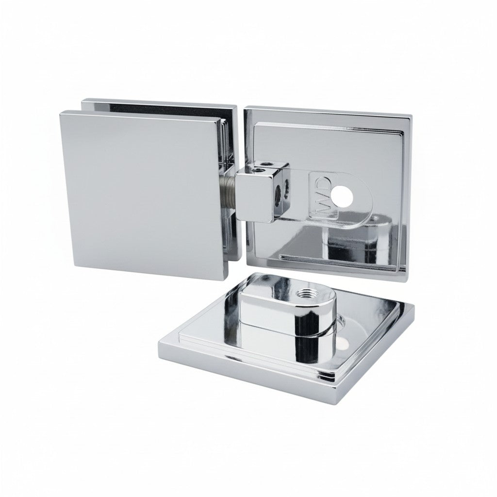 (SC180) SHOWER GLASS TO GLASS TRANSOM SWIVEL CLAMP-2"X4"