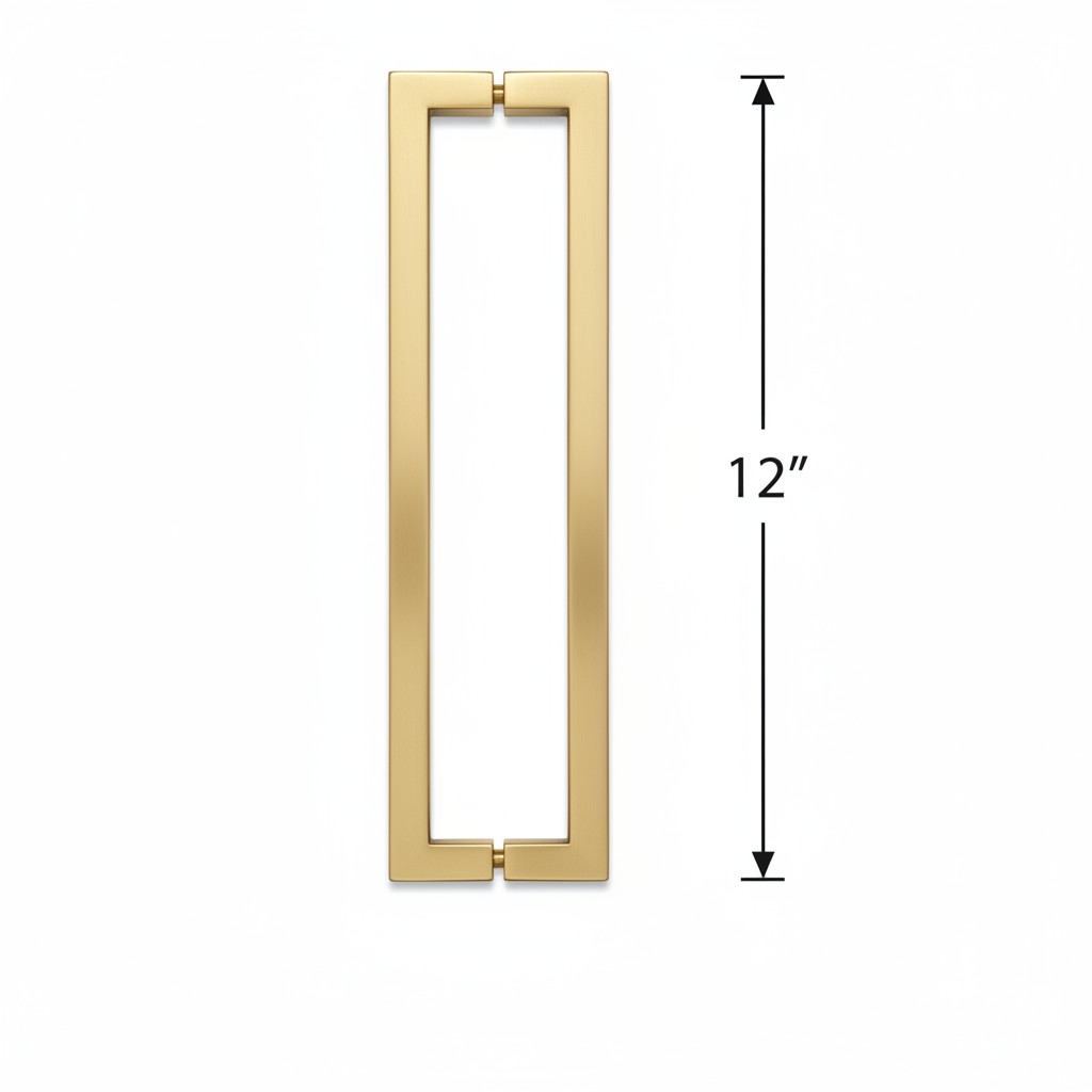 (SH12X12) 12" SQUARE SHOWER DOOR HANDLE