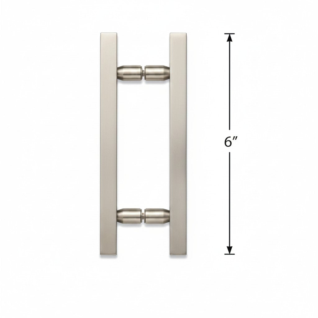 (SLH6X6) 6" SQUARE LADDER PULL SHOWER DOOR HANDLE - 10" OVERALL