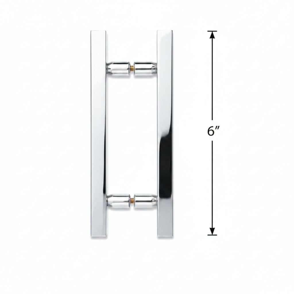 (SLH6X6) 6" SQUARE LADDER PULL SHOWER DOOR HANDLE - 10" OVERALL