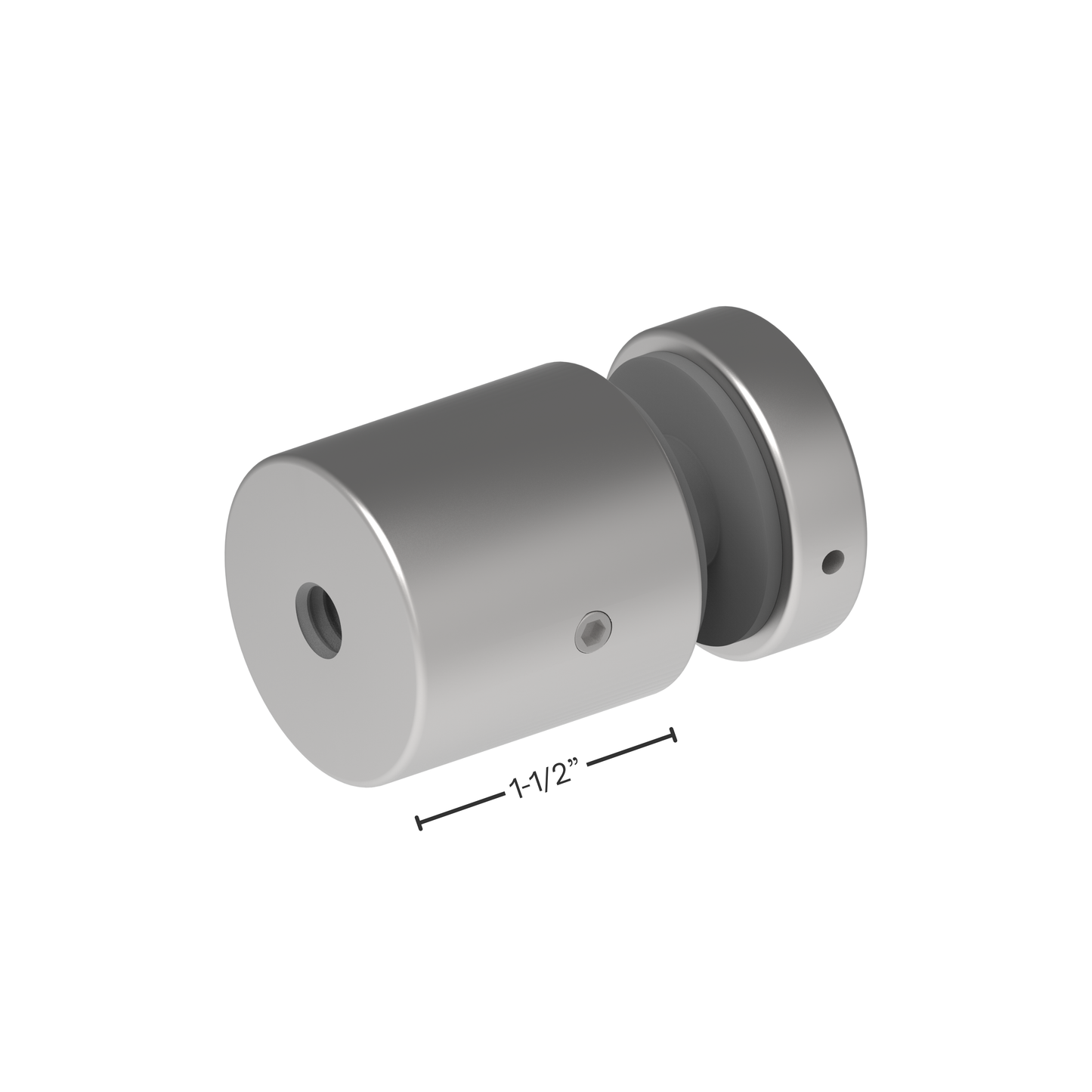 (SO38112) 1-1/2"X1-1/2" SOLID STANDOFF-BASE & CAP