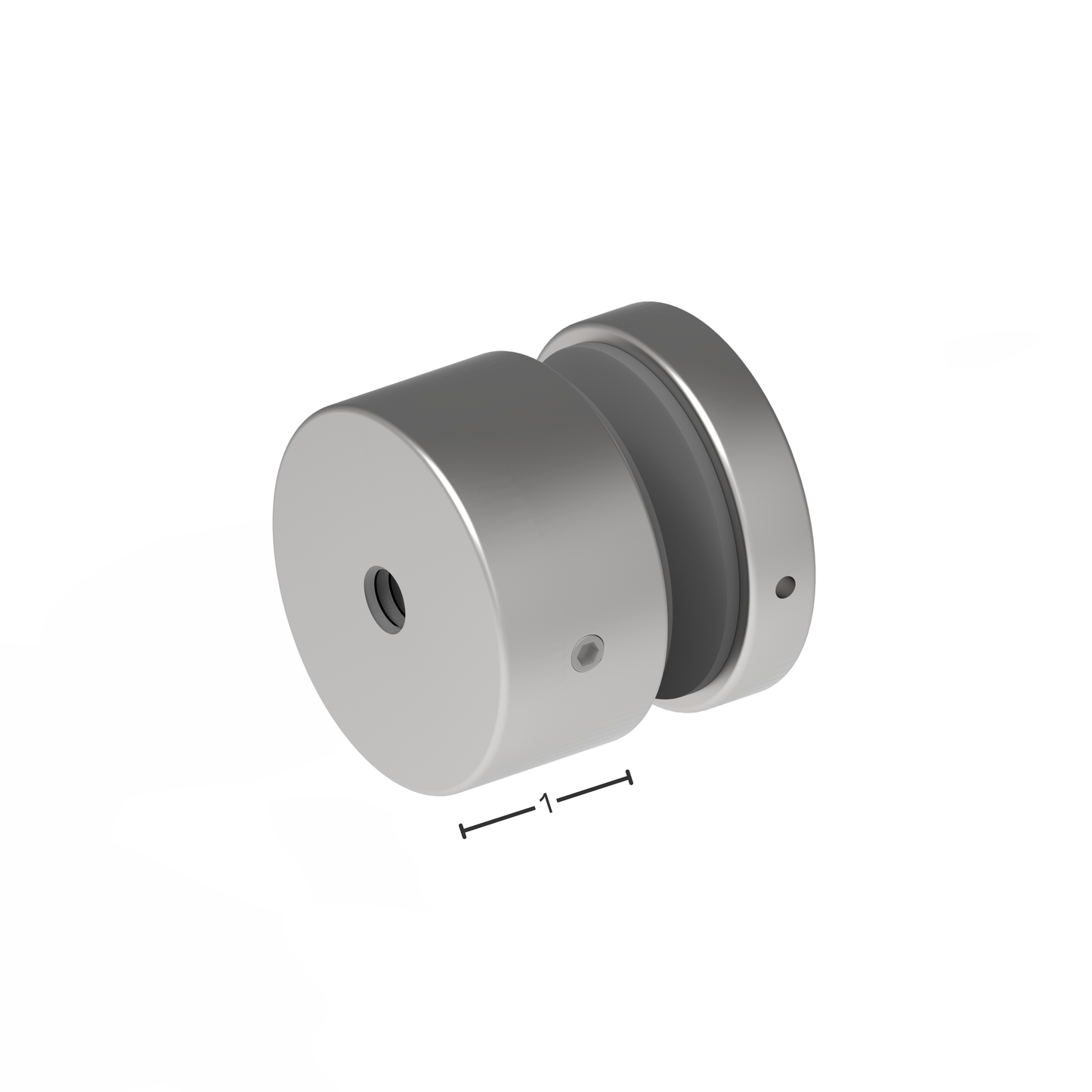 (SO501) 2"X1" SOLID STANDOFF-BASE & CAP