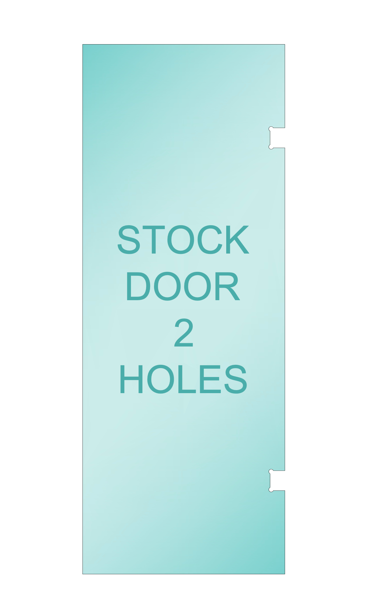 Shower Stock Glass - 6" x 6" Handle (Size: 26")