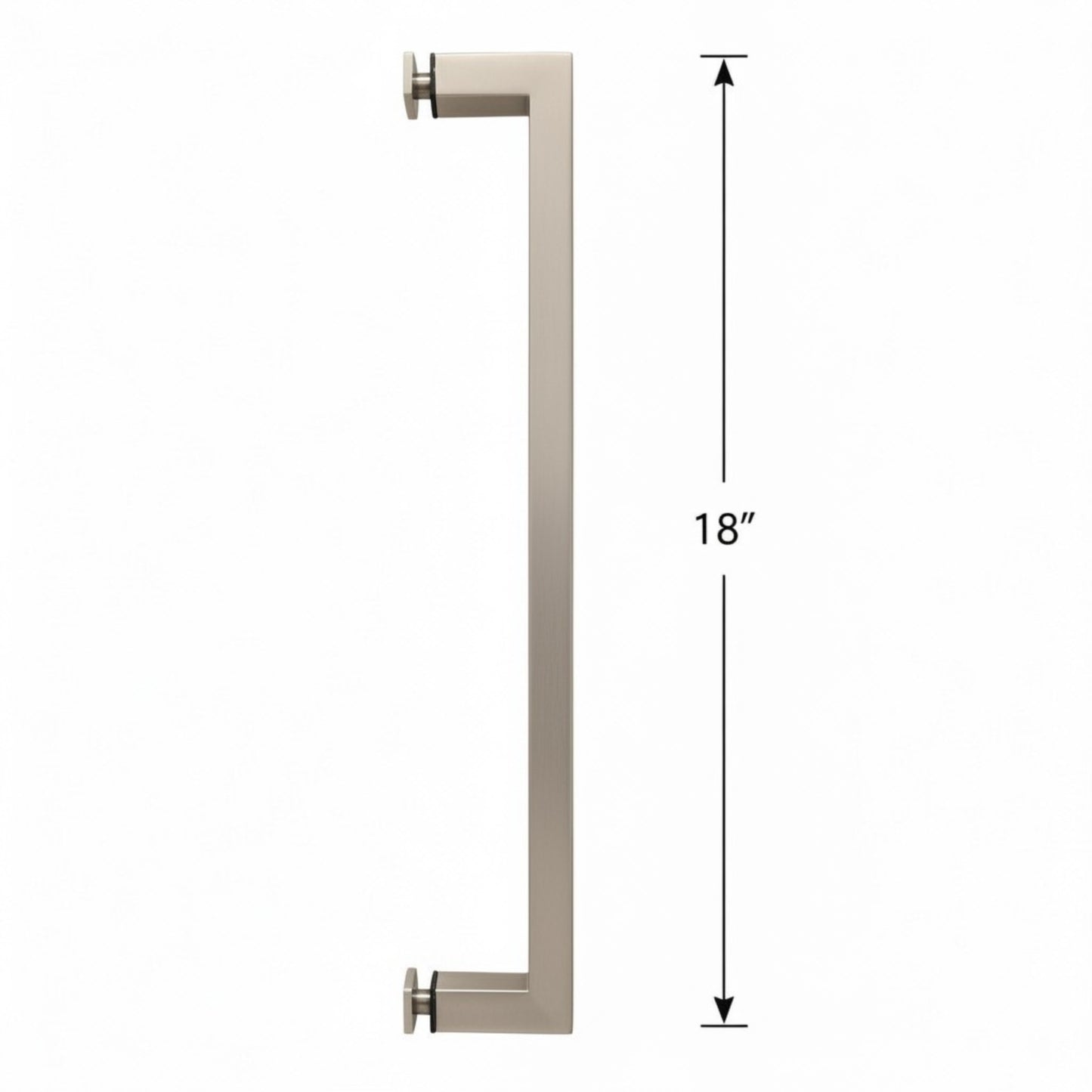 (TS18) SINGLE SIDE TOWEL BAR/HANDLE 18" - SQUARE