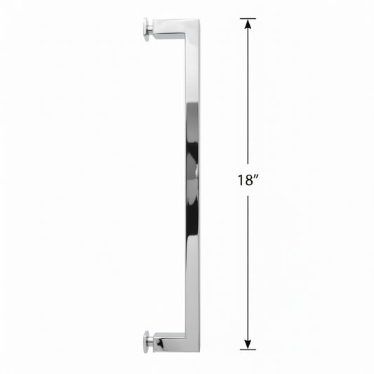 (TS18) SINGLE SIDE TOWEL BAR/HANDLE 18" - SQUARE