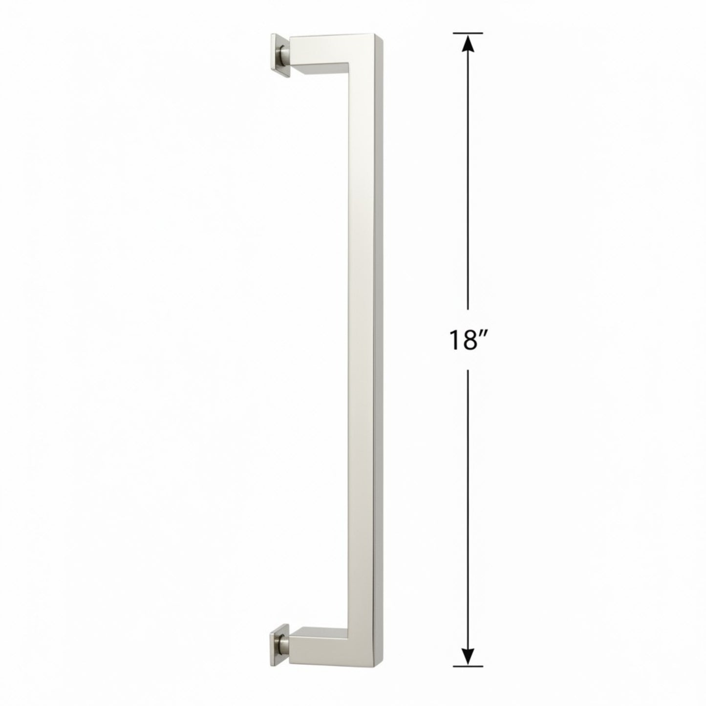 (TS18) SINGLE SIDE TOWEL BAR/HANDLE 18" - SQUARE
