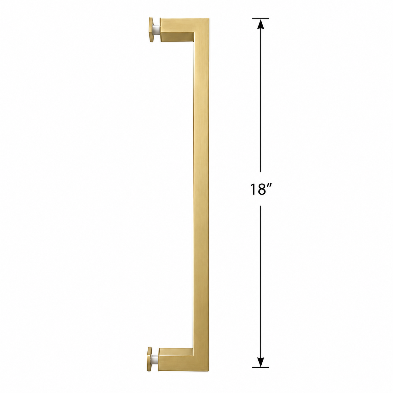 (TS18) SINGLE SIDE TOWEL BAR/HANDLE 18" - SQUARE