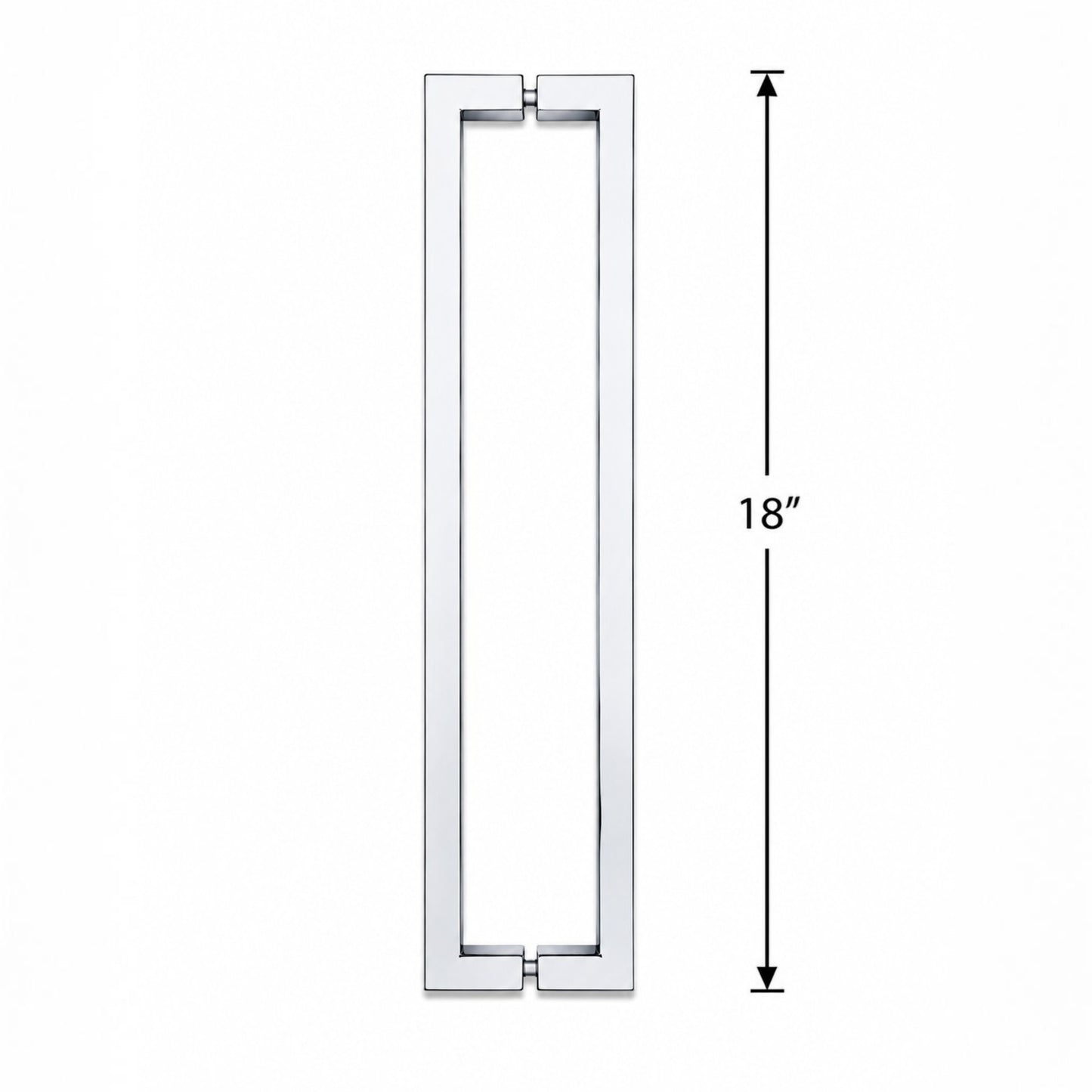 (TTS18) DOUBLE SIDE TOWEL BAR/HANDLE 18" - SQUARE