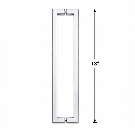 (TTS18) DOUBLE SIDE TOWEL BAR/HANDLE 18" - SQUARE