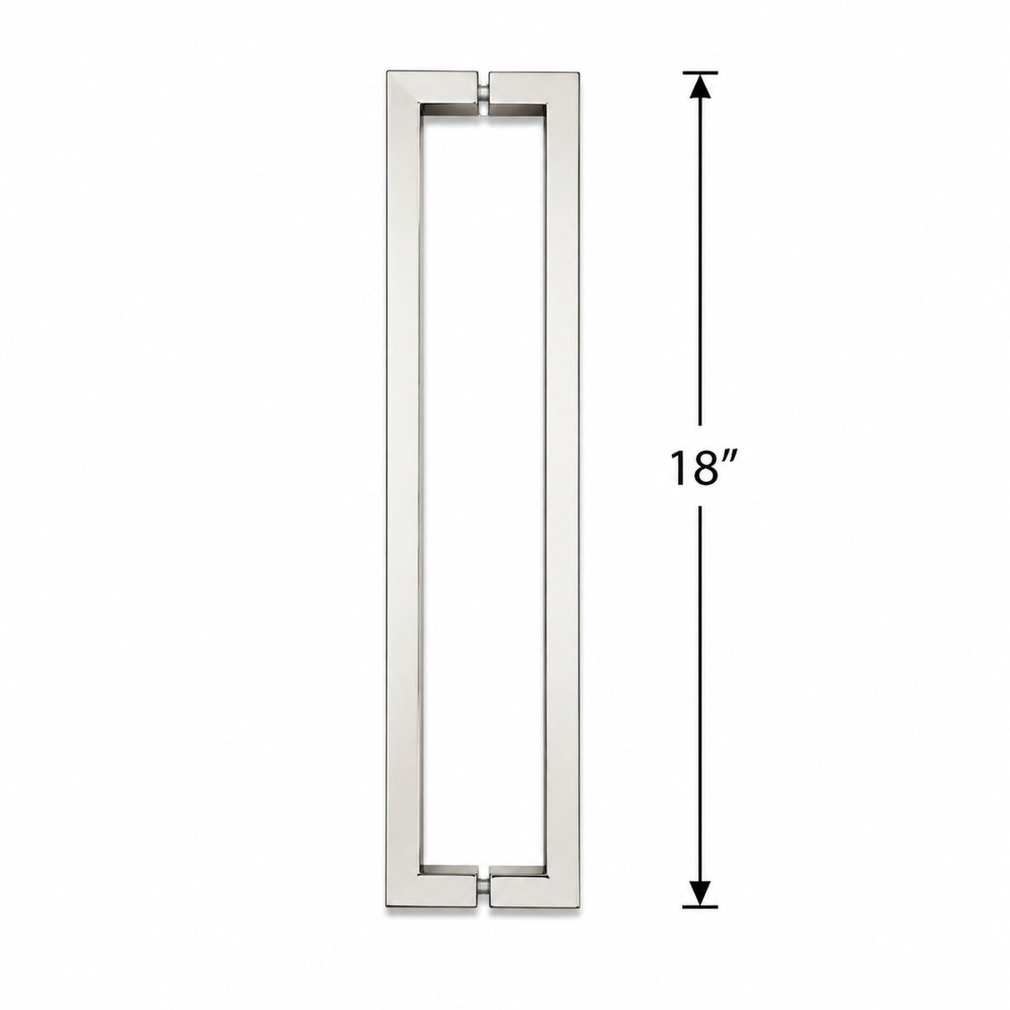 (TTS18) DOUBLE SIDE TOWEL BAR/HANDLE 18" - SQUARE